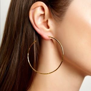 Argentino Vivo Hammered Large Hoop Earring